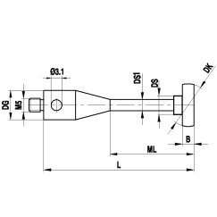 M5 Ø10 мм диск из высокопрочной стали для ScanMax, 1 мм толщина, L 65 мм, ML 55 мм, для систем ZEISS A-5555-2415