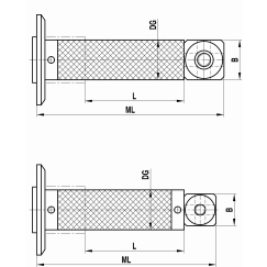 M5 удлинитель для адаптерной пластины, углепластик, ML 91.5 мм, DG/D 11 мм, для систем ZEISS A-5555-3847